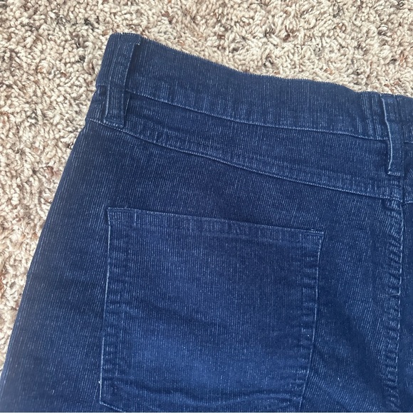 NWT Gap Navy Blue High Rise Corduroy Shorts Women's Size 12 Stretch Raw Hem - Picture 10 of 14